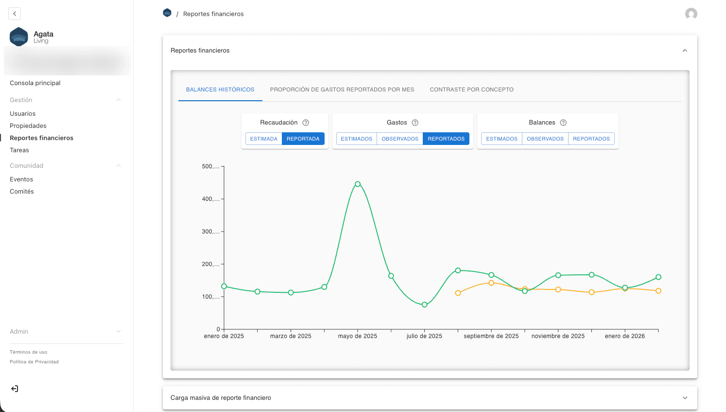 Reporte de ingresos y egresos